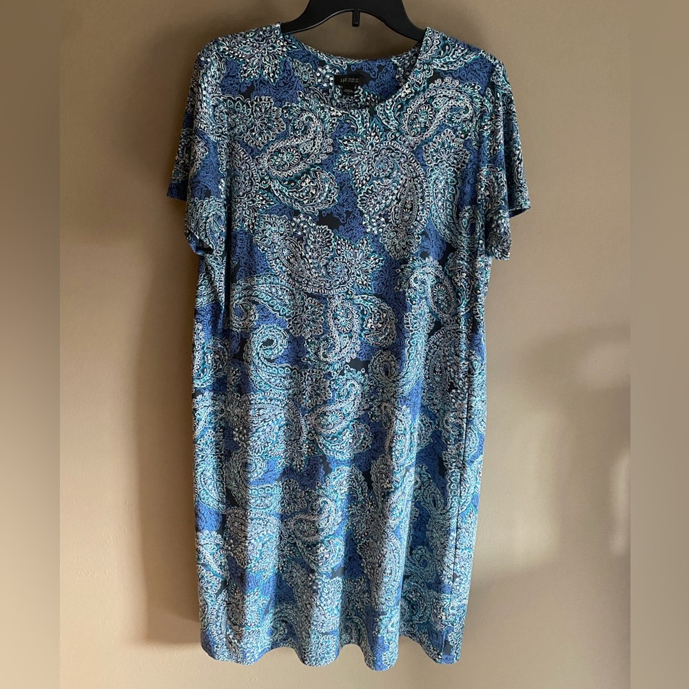 J. Jill Blue Paisley Dress